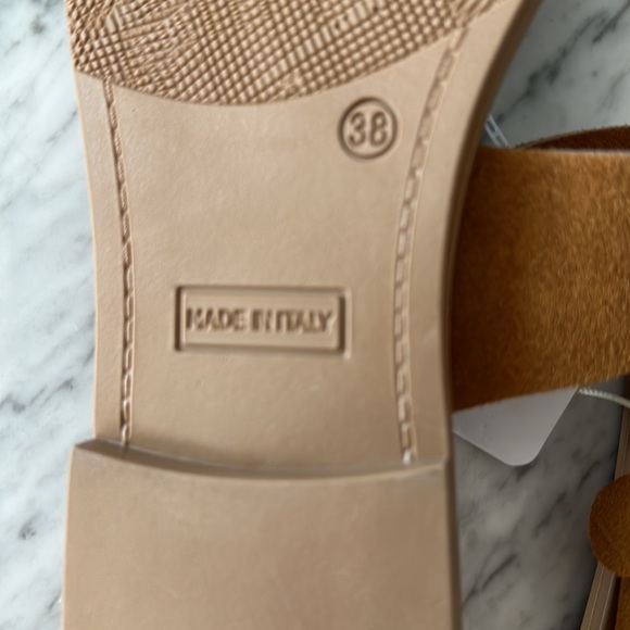 New Handmade Italian Sophia Milano Suede Flowers Flat Slip On Sandals  Size 7.5 - Picture 6 of 11